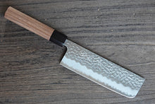 Charger l&#39;image dans la galerie, CH020 - Couteau Japonais Wa-Nakiri martellé Zenpou  - Lame de 16.5cm en acier Aogami Super