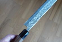 Charger l&#39;image dans la galerie, CH020 - Couteau Japonais Wa-Nakiri martellé Zenpou  - Lame de 16.5cm en acier Aogami Super