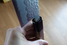 Charger l&#39;image dans la galerie, CH020 - Couteau Japonais Wa-Nakiri martellé Zenpou  - Lame de 16.5cm en acier Aogami Super