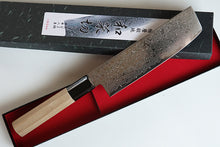 Charger l&#39;image dans la galerie, CM203 - Couteau Japonais Wa-Nakiri damas 33 couches Misuzu - Lame de 16.5cm en acier AUS10