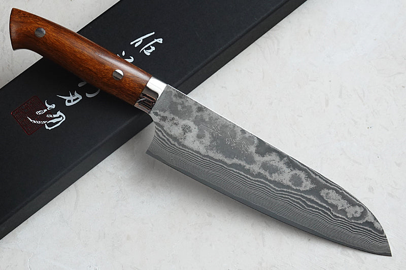 Couteau Japonais Santoku à Lame Damas